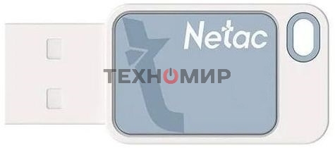 Флешка USB Netac UA31 (NT03UA31N-016G-20BL), 16Gb, USB 2.0, R/W 110/45, синий/белый