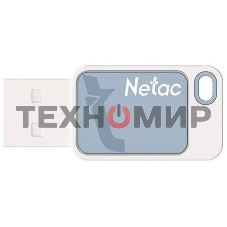 Флешка USB Netac UA31 (NT03UA31N-016G-20BL), 16Gb, USB 2.0, R/W 110/45, синий/белый