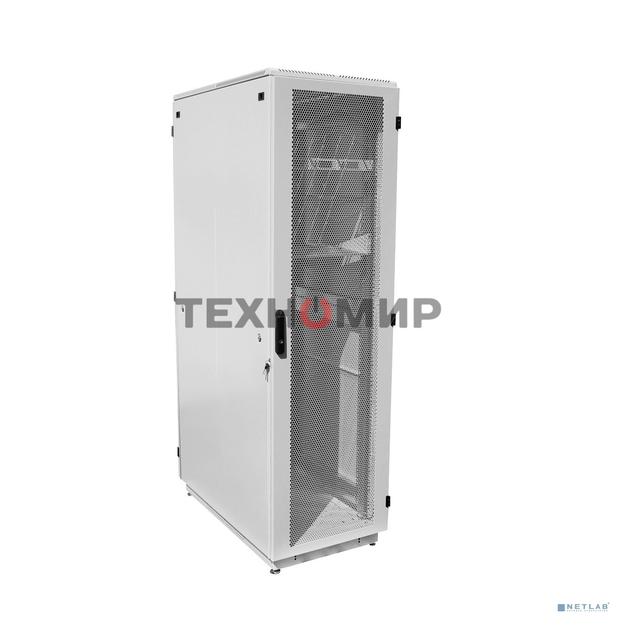 Шкаф телеком. напольный 42U (600x600) дверь перфорированная (ШТК-М-42.6.6-4ААА) (3 коробки)