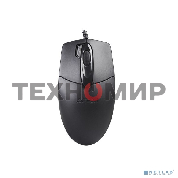 Мышь проводная A4Tech OP-730D черный, 1200 dpi, USB, кнопки - 4