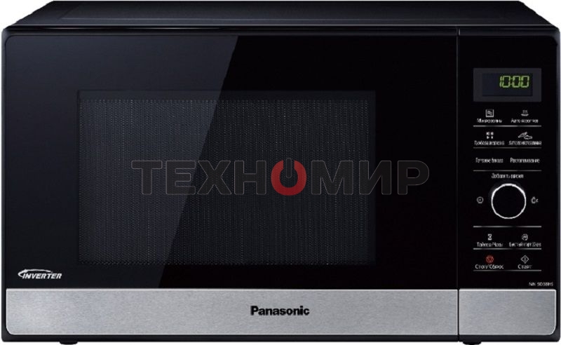 Микроволновая печь Panasonic NN-SD38HSZPE черный/серебристый, 23 л, 1000 Вт, переключатели - сенсор, поворотный механизм