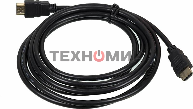 Кабель аудио-видео High Speed ver.1.4 HDMI (m)/HDMI (m) 3м. позолоченные контакты черный