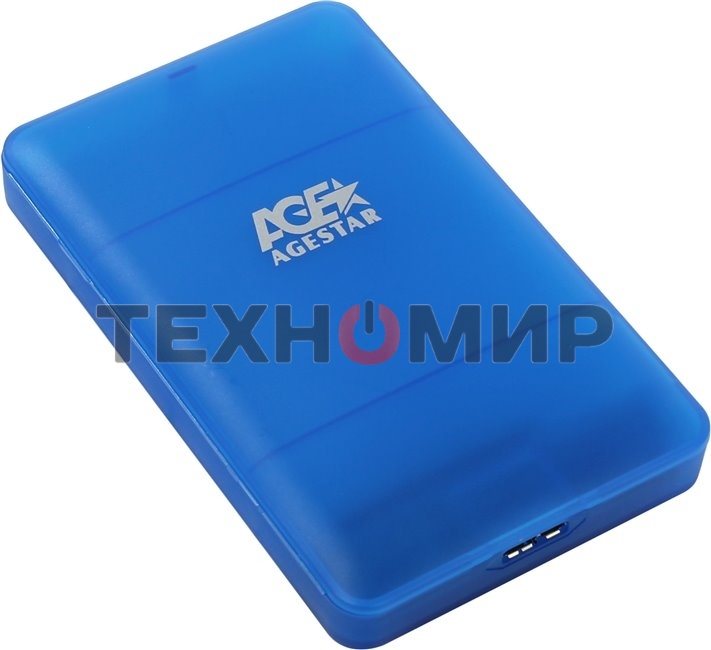 Внешний корпус для HDD/SSD AgeStar 3UBCP3 SATA пластик синий 2.5