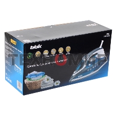 Утюг BBK ISE-2402 синий, 2400 Вт, 40 г/мин, 140 г/мин, 450 мл