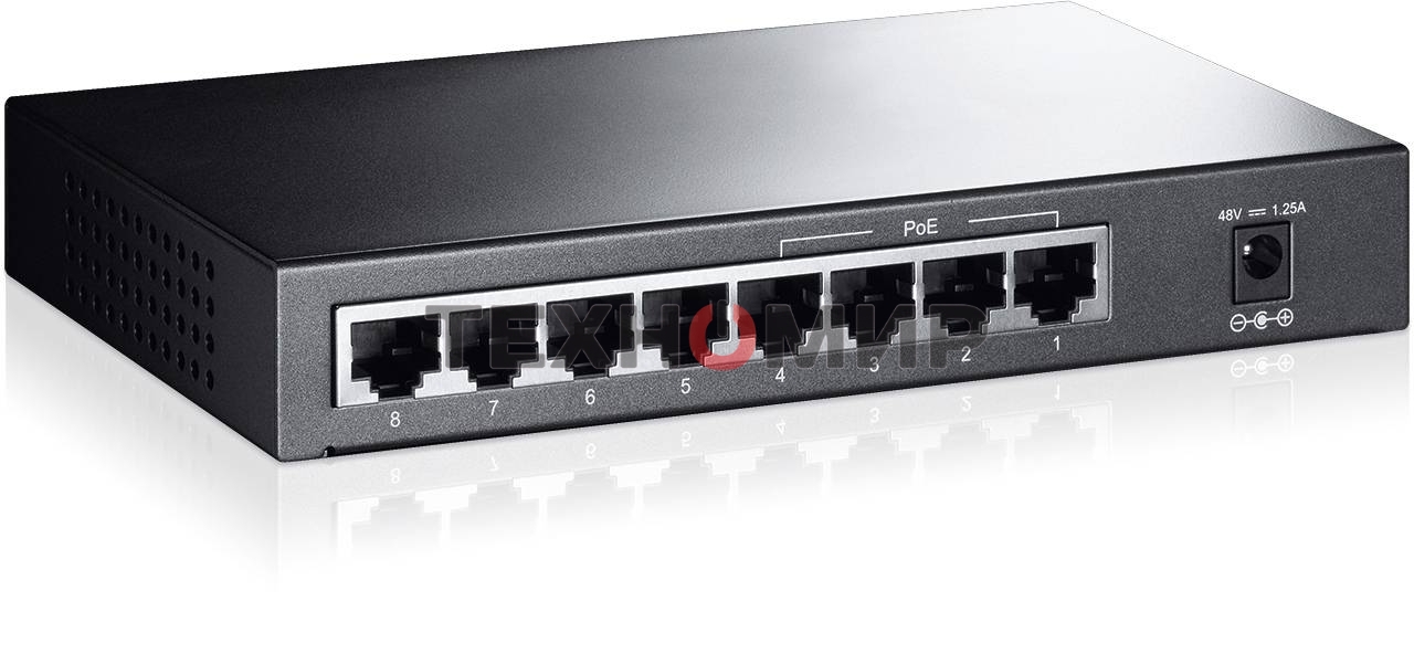 Коммутатор TP-Link SMB TL-SF1008P Коммутатор 8-port 10/100M Desktop PoE Switch