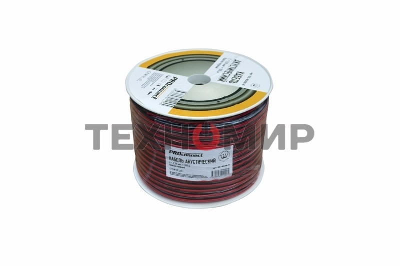 Кабель акустический PROconnect 2х2,50 мм², красно-черный, бухта 100 м