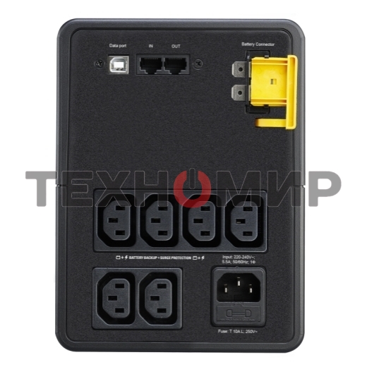 Источник бесперебойного питания APC Back-UPS BX1200MI 650Вт 1200ВА черный