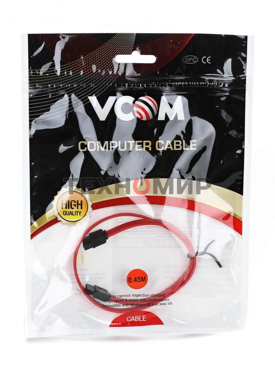 Кабель SATA интерфейсный 45/50 см VCOM VHC7660