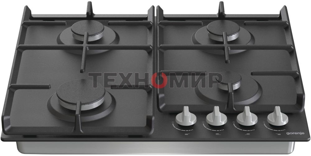 Газовая варочная панель Gorenje G641EXB, 4 конфорки, металл, черный