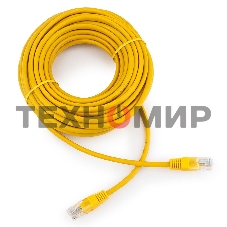 Патч-корд UTP Cablexpert PP12-10M/Y cat.5e, 10м, литой, многожильный, желтый