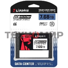 Накопитель SSD Kingston DC600M, 7680 Gb, SATA III, R/W 560/530 МБ/с
