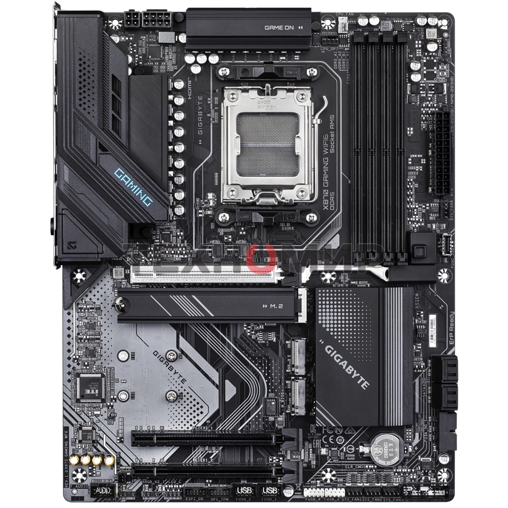 Материнская плата Gigabyte X870 GAMING WIFI6, AM5, AMD X870, 4xDDR5, 4xSATA, 3xM.2, 1xPCIe 5.0 x16, 2xPCIe 3.0 x1, 1xHDMI, 2xUSB-C (DisplayPort Alt Mode), 1x2.5Gb LAN, Wi-Fi 6, Bluetooth 5.3, 2xUSB-C 40Gbps, 1xUSB-A 10Gbps, 3xUSB-A 5Gbps, 4xUSB-A 2.0, 3x3