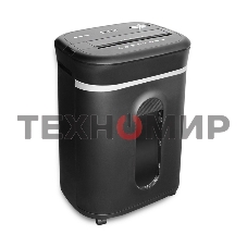 Шредер ГЕЛЕОС УМ28-4, DIN P-4 (4 ур-нь секр.), фрагмент 3,9х30мм, 19-21 лист (70г/м2), CD/пл.карты/скрепки/скобы, 28 литров