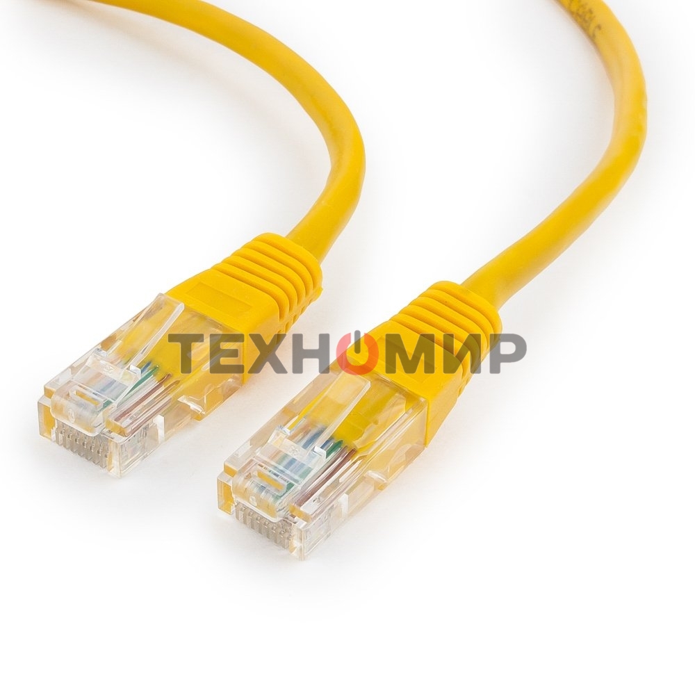 Патч-корд UTP Cablexpert PP12-10M/Y cat.5e, 10м, литой, многожильный, желтый