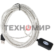 Кабель VCOM VUS7049-5M USB2.0-repeater, удлинительный активный Am-->Af 5м