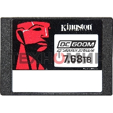 Накопитель SSD Kingston DC600M, 7680 Gb, SATA III, R/W 560/530 МБ/с