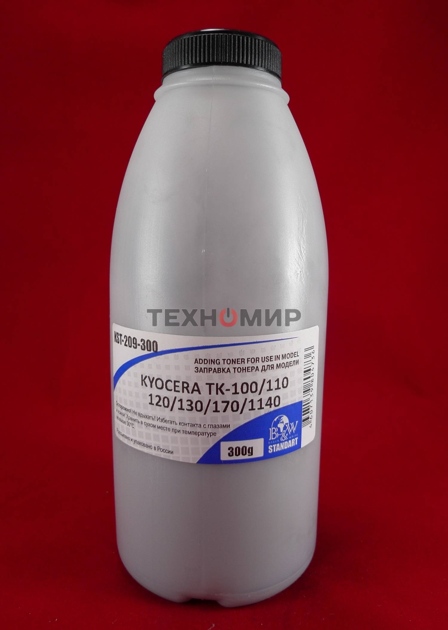 Тонер Kyocera TK-100/110/120/130/170/1140, FS-720/820/920/1016MFP/1116MFP/1030/1028MFP/1128MFP/1035/1135MFP/1300D/1350/1370DN/1320D, M2035/M2535 (фл. 300г) B&W Standart фас Россия