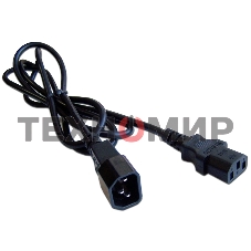 Шнур питания Lanmaster C13-C14, 3х0.75, 220В, 10А, черный, 3 метра