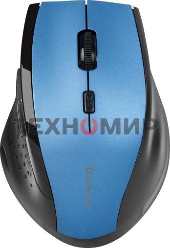 Мышь беспроводная Defender Accura MM-365 синий, 1600 dpi, радиоканал, USB, кнопки - 6