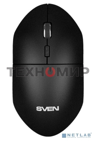 Мышь беспроводная SVEN RX-515SW черный, 1600 dpi, радиоканал, USB, кнопки - 4