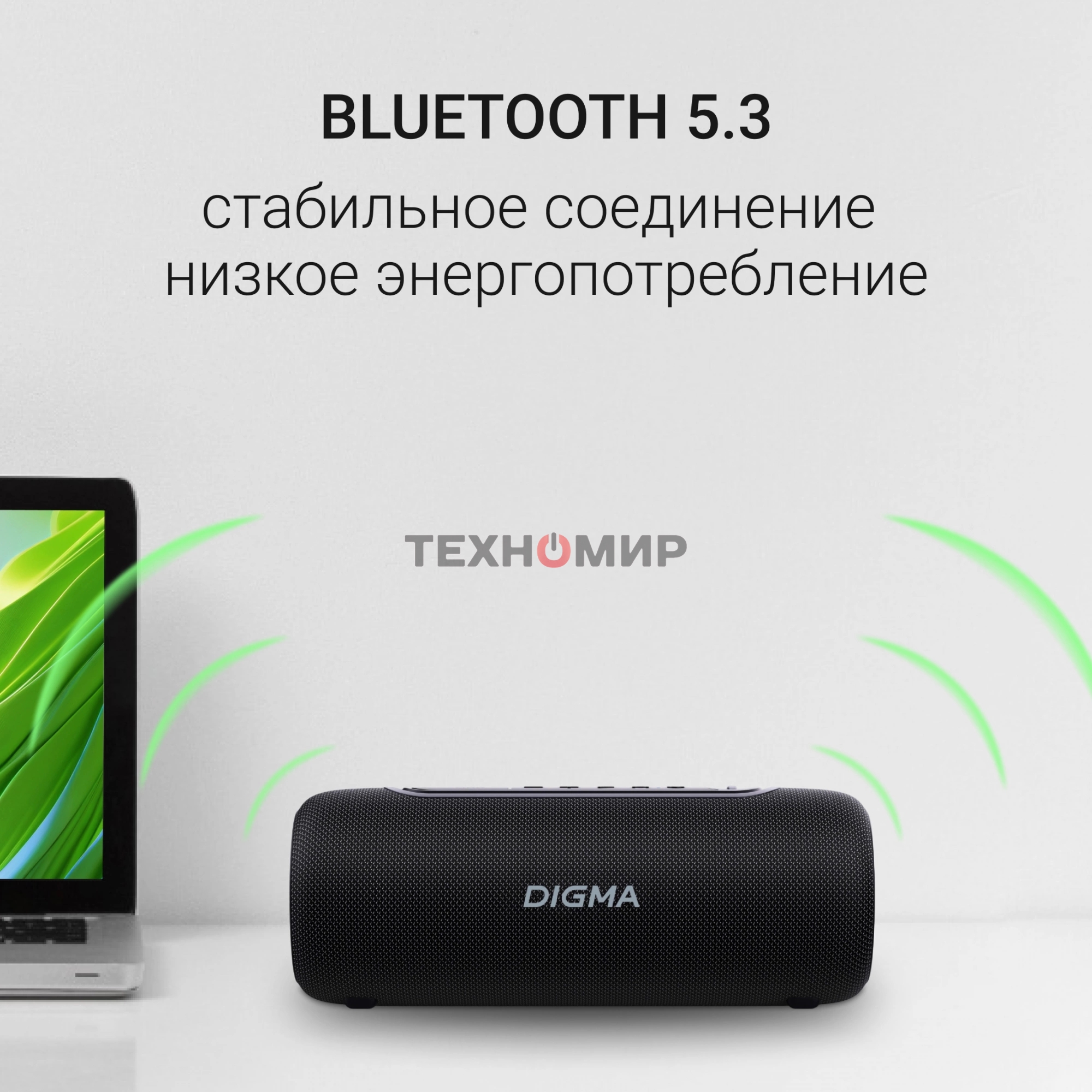 Колонка портатитвная Digma D-PS1524 черный 20W 2.0 BT 10м 2000mAh (PS1524B)