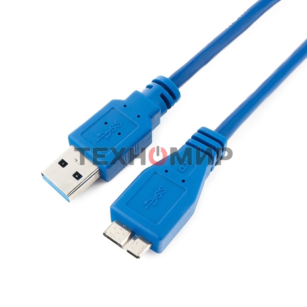 Кабель Gembird/Cablexpert USB 3.0 Pro, AM/microBM 9P, 30 см, экран, синий, пакет