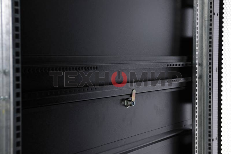 Шкаф серверный ПРОФ напольный 48U (600x1200) дверь перфор. 2 шт., черный, в сборе
