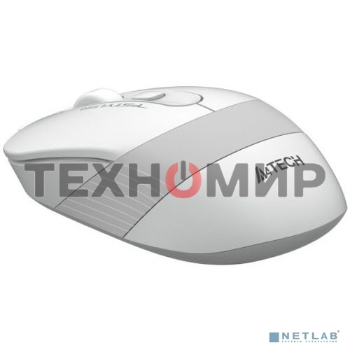 Мышь беспроводная A4Tech Fstyler FG10 белый/серый, 2000 dpi, радиоканал, USB, кнопки - 4