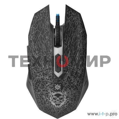 Мышь проводная Defender Shock GM-110L черный, 3200 dpi, USB, кнопки - 6