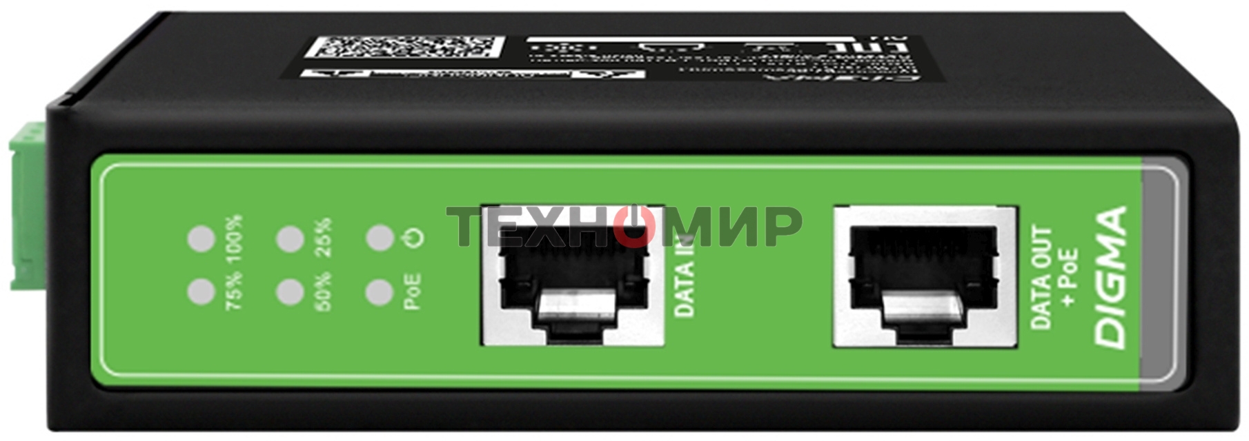 Инжектор PoE Digma DNP30W48GDXM 10/100/1000BASE-T 30Вт 37-57В(DC)