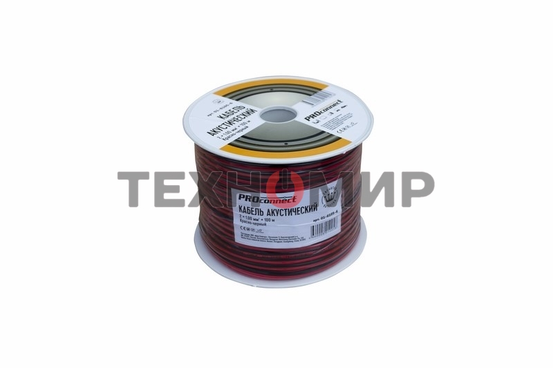 Кабель акустический PROconnect 2х1 мм² красно-черный (бухта 100 м)