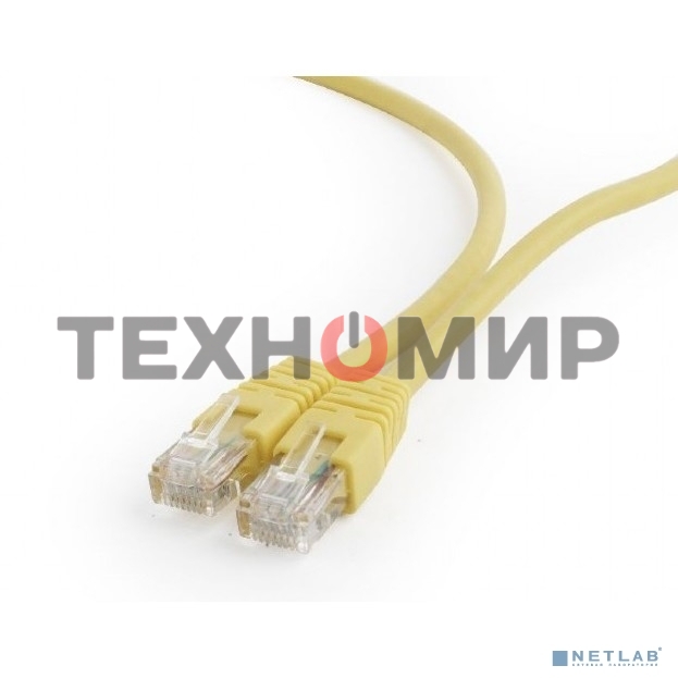 Патч-корд UTP Cablexpert cat.6, 0.5м, литой, многожильный, желтый