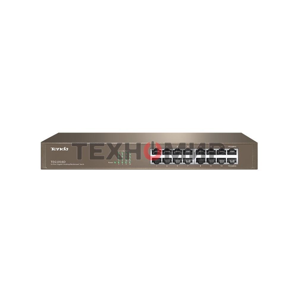 Коммутатор Tenda TEG1016D 16-Port 10/100/1000 Gigabit Switch