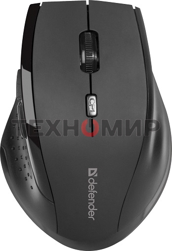 Мышь беспроводная Defender Accura MM-365 черный, 1600 dpi, радиоканал, USB, кнопки - 6