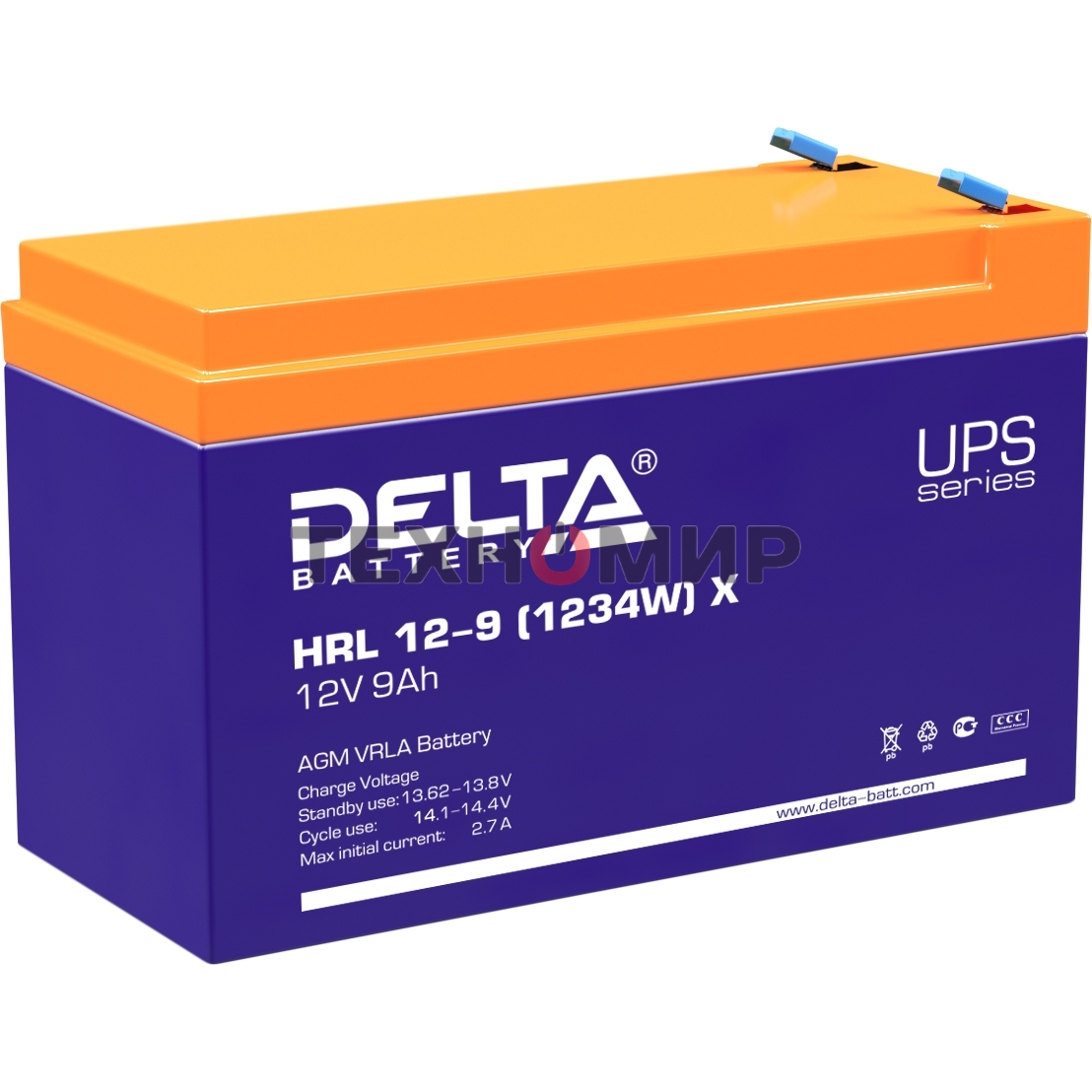 Батарея для ИБП Delta HRL 12-9 X/(1234W)X (12V 9Ah)