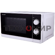 Микроволновая печь Sharp R-2000RW белый, 20 л, 800 Вт, переключатели - поворотный механизм