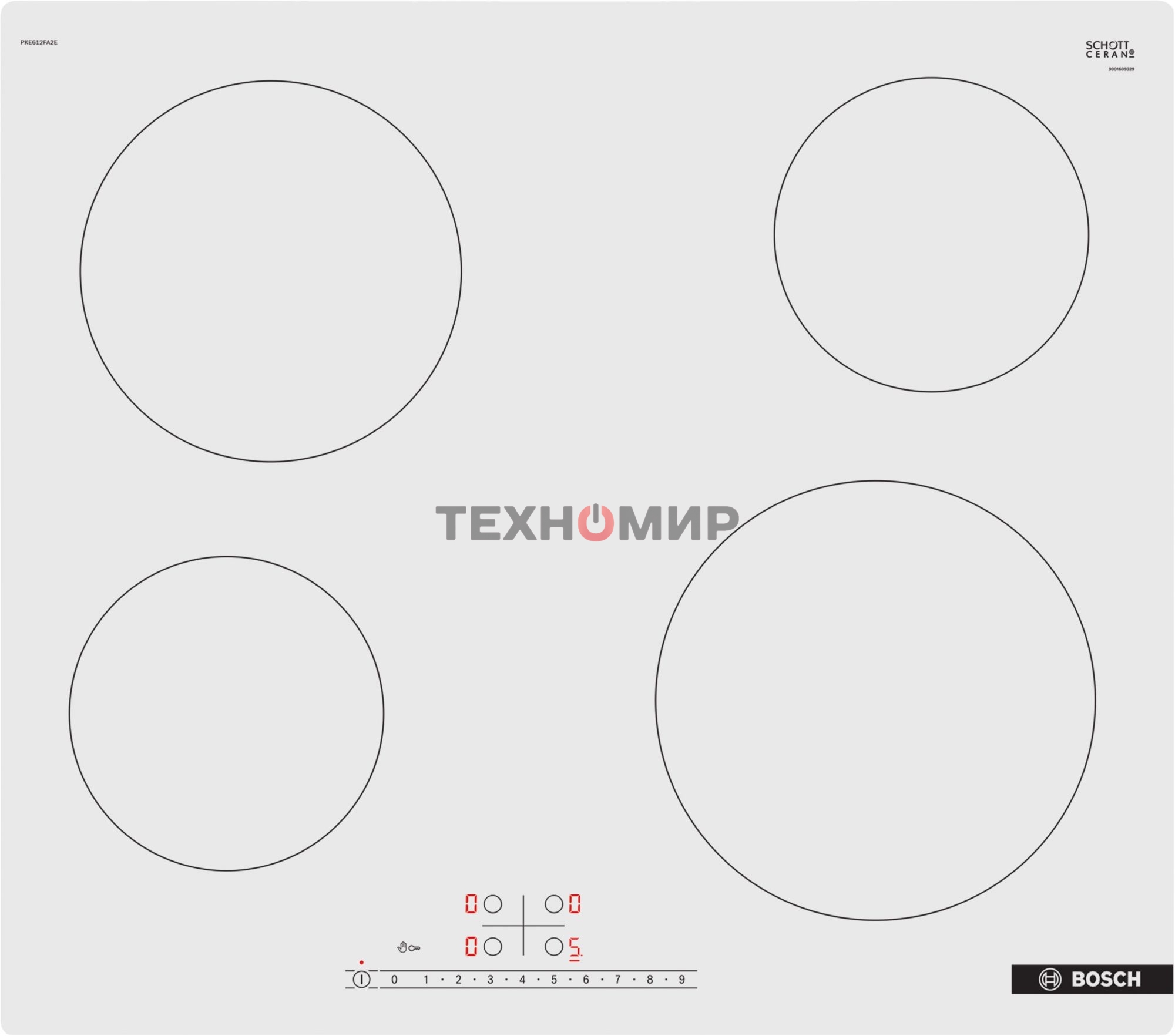 Варочная панель Bosch Serie 4 PKE612FA2E белый