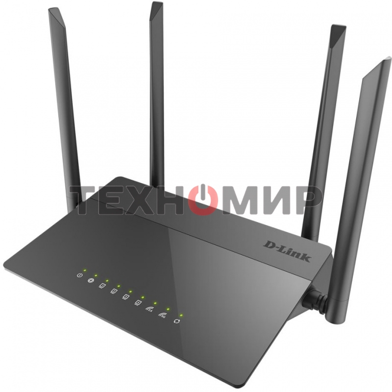 Маршрутизатор беспроводной D-Link DIR-841/RU/A1B, Wireless AC1200 Dual-Band Router with 1 10/100/1000Base-T WAN port and 410/100Base-TX LAN ports.802.11b/g/n compatible, 802.11AC up to 866Mbps,1 10/100/1000Base-T WAN port, 4