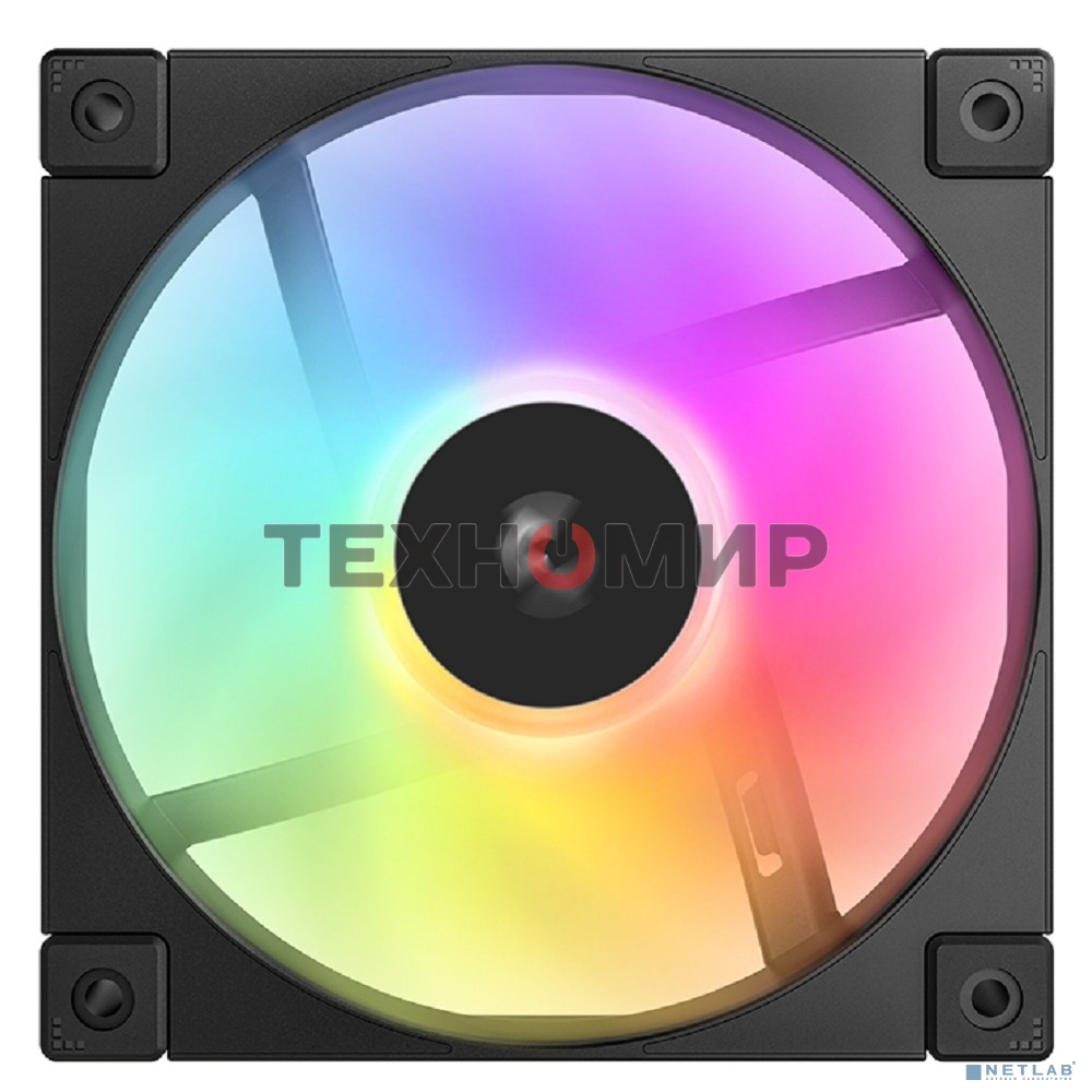 Вентилятор для корпуса DEEPCOOL FD12 черный, 120 мм, 2050 об/мин, 26.9 дБ, 4 pin