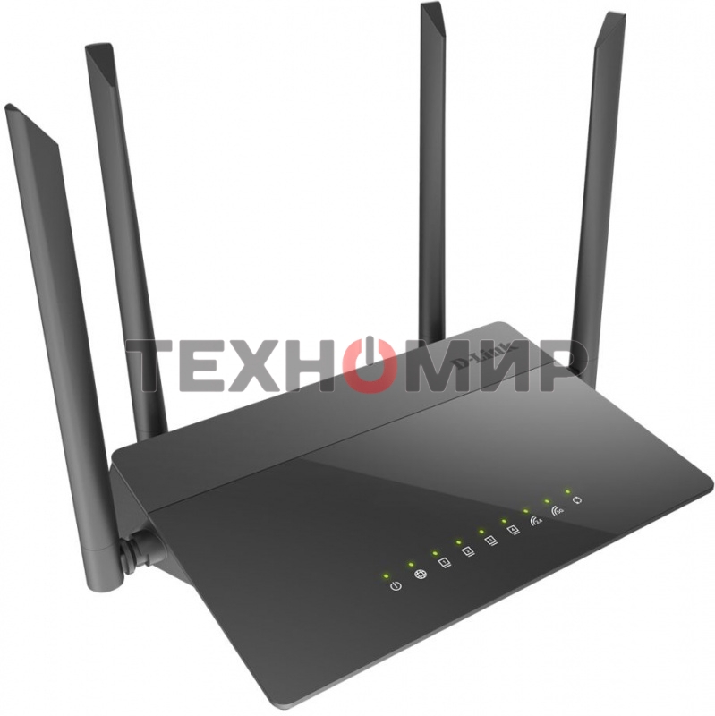 Маршрутизатор беспроводной D-Link DIR-841/RU/A1B, Wireless AC1200 Dual-Band Router with 1 10/100/1000Base-T WAN port and 410/100Base-TX LAN ports.802.11b/g/n compatible, 802.11AC up to 866Mbps,1 10/100/1000Base-T WAN port, 4