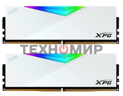 Оперативная память XPG Lancer, DDR5, 64GB (2x32GB), 6000MHz, CL30, DIMM, с радиаторами, белый