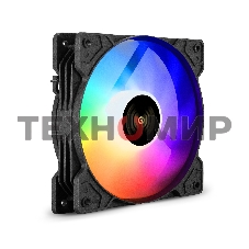 Вентилятор для корпуса ExeGate EX12025H3P4PMY-PWM.ARGb черный, 120 мм, 1800 об/мин, 26 дБ, 4 pin