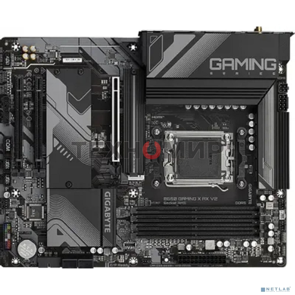 Материнская плата Gigabyte B650 GAMING X AX V2, AM5, AMD B650, 4xDDR5, 4xSATA, 3xM.2, 1xPCI-E 4.0 x16, 2xPCI-E 3.0 x1, 1xUSB-A 3.2 Gen 2, 3xUSB-A 3.2 Gen 1, 1xUSB-C 3.2 Gen 2, 1x 2.5Gb LAN, 3x3.5 мм, 7.1, ATX