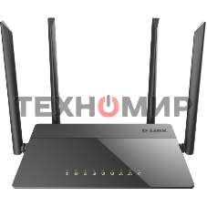 Маршрутизатор беспроводной D-Link DIR-841/RU/A1B, Wireless AC1200 Dual-Band Router with 1 10/100/1000Base-T WAN port and 410/100Base-TX LAN ports.802.11b/g/n compatible, 802.11AC up to 866Mbps,1 10/100/1000Base-T WAN port, 4