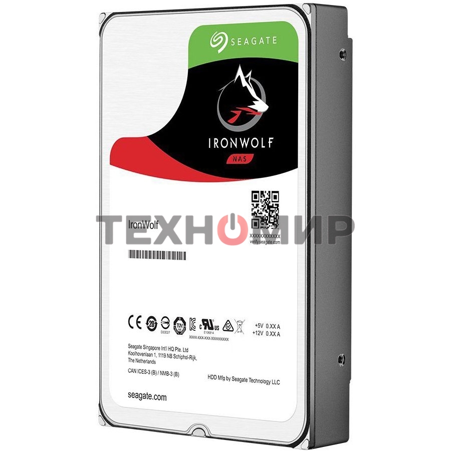 Жесткий диск Seagate Ironwolf ST12000VN0008, 12Tb SATA 6.0Gb/s, 7200 rpm, 256mb buffer, 3.5