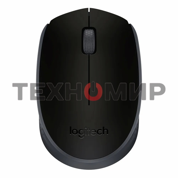 Мышь беспроводная Logitech M171 черный/серый, 1000 dpi, радиоканал, USB, кнопки - 3