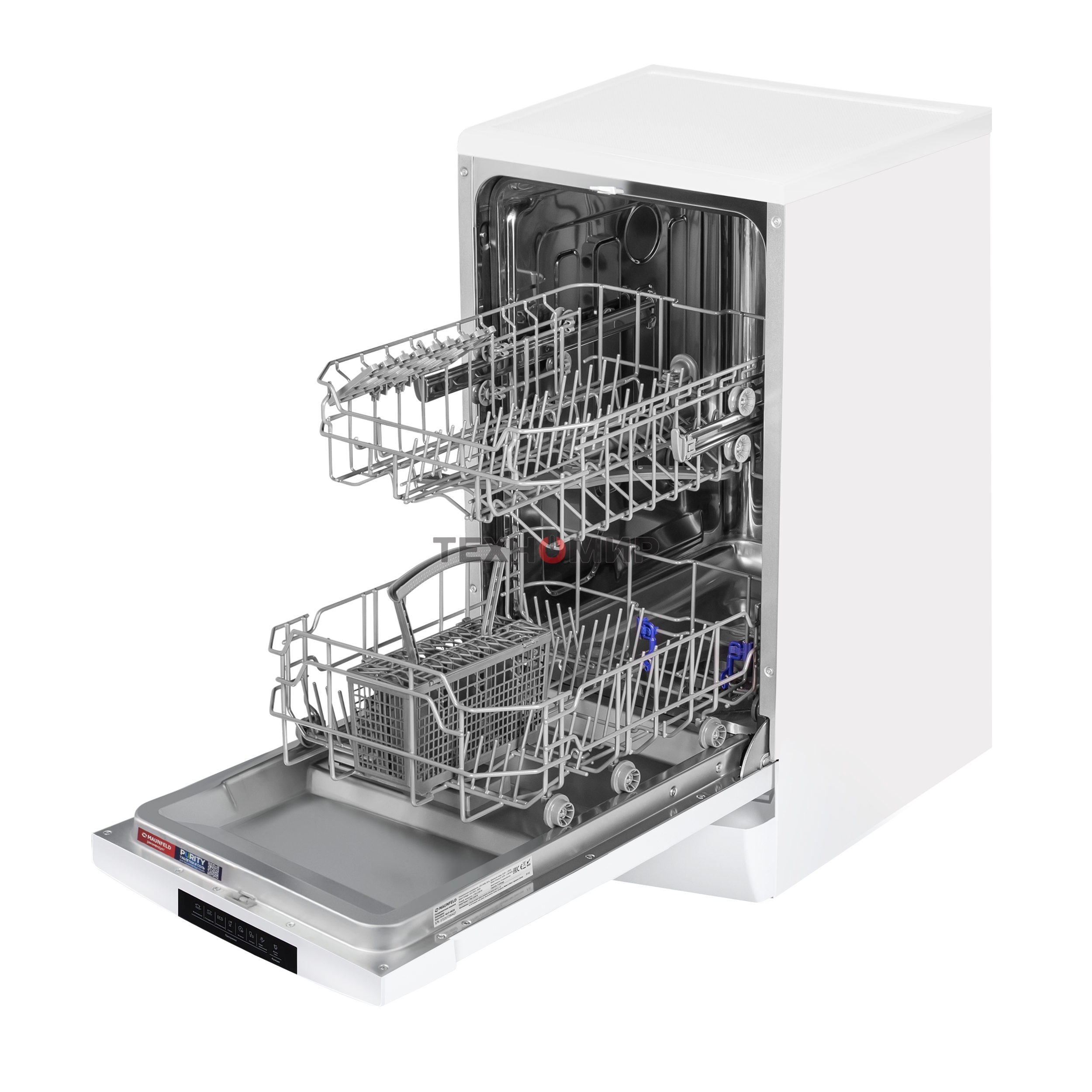 Посудомоечная машина Maunfeld MWF45220W, белый, 44.8 см, 10 компл., 49 дБ, класс A++