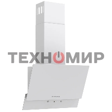 Наклонная вытяжка Kuppersberg F 603 W, 60 см, High-Tech, таймер, макс. производительность 850 м3/ч, 3 скорости, обратный клапан, сенсорное управление, дисплей, LED освещение, уровень шума 53 дБ, белый