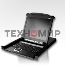 Коммутаторы консоли ATEN SINGLE RAIL 16P PS/2-USB LCDKVMP 17INCH (CL5716MR).