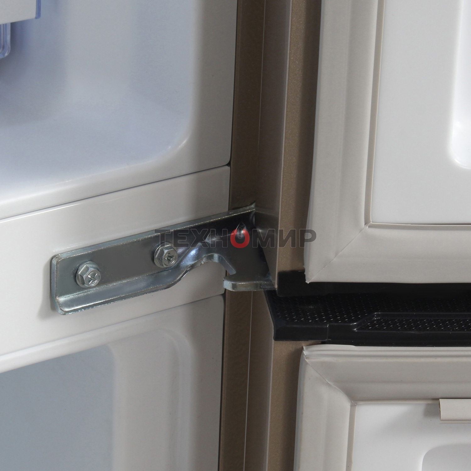 Холодильник Hyundai CS5073FV шампань стекло трехкамерный инвертер Side by Side 292/167л морозилка сбоку